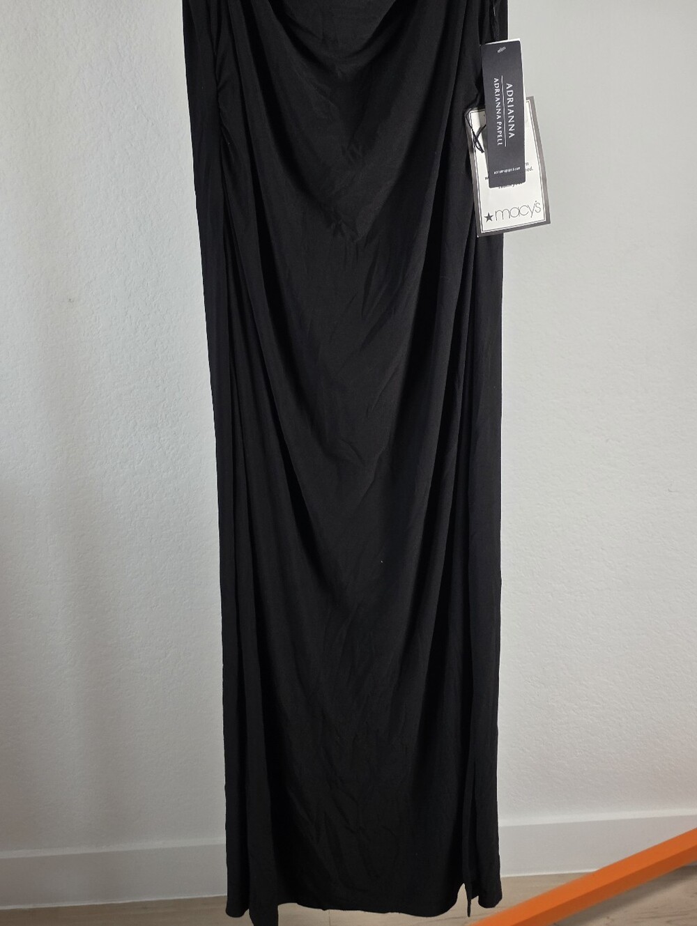 Adrianna Papell NWT Black Cowl Neck Matte Jersey Maxi Dress Size 16 $119 Strecty - Picture 5 of 10